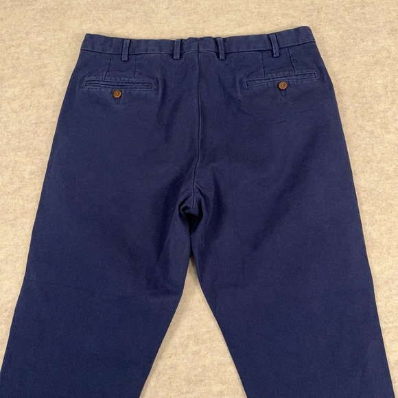 Sid Mashburn Garment Dyed Canvas Trouser Blue Mens 36 Cotton Pants Fits *35x27* - Picture 6 of 12